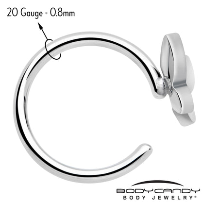 20G Implant Grade Titanium Butterfly Open Hoop Earrings BodyCandy
