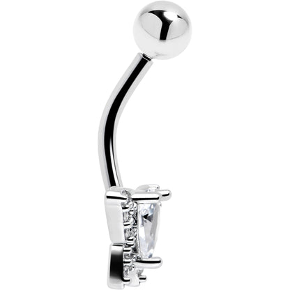 Cubic Zirconia Style Butterfly Belly Ring BodyCandy
