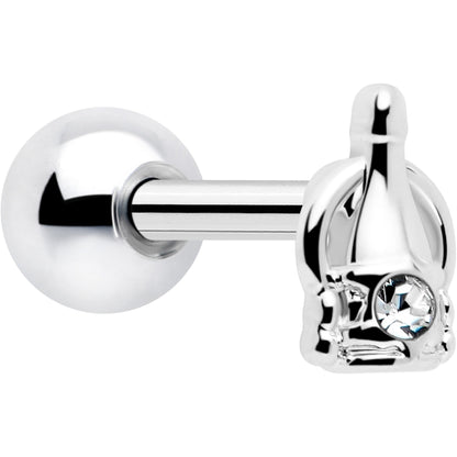 16G 1/4 Clear Gem Champagne Dreams Cartilage Tragus Earring BodyCandy