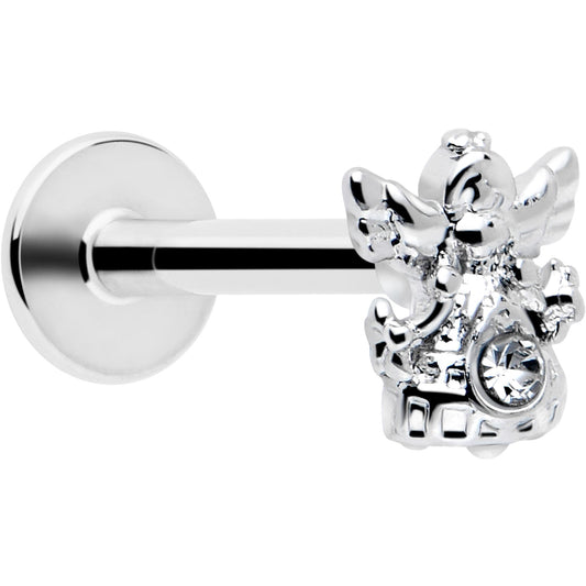 16G 5/16 Clear CZ Gem Fabulous Angel Labret Monroe Tragus BodyCandy