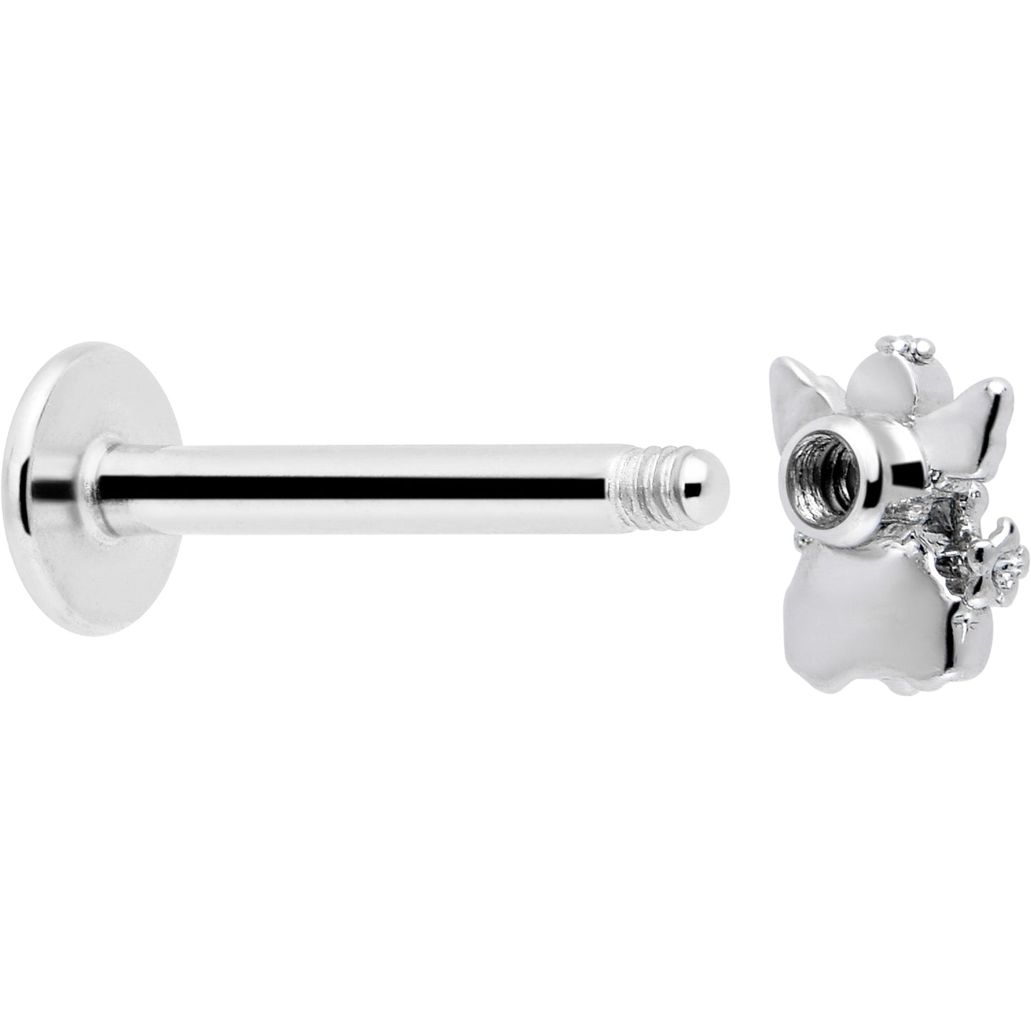 16G 5/16 Clear CZ Gem Fabulous Angel Labret Monroe Tragus BodyCandy