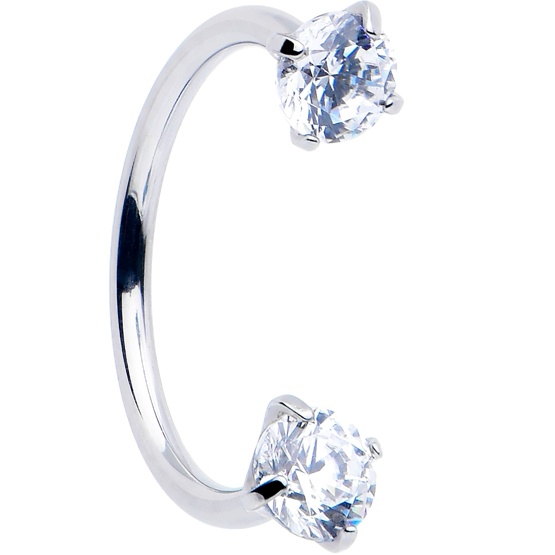 Double Gem Horseshoe Nose Ring Kit with Ball Grabber BodyCandy