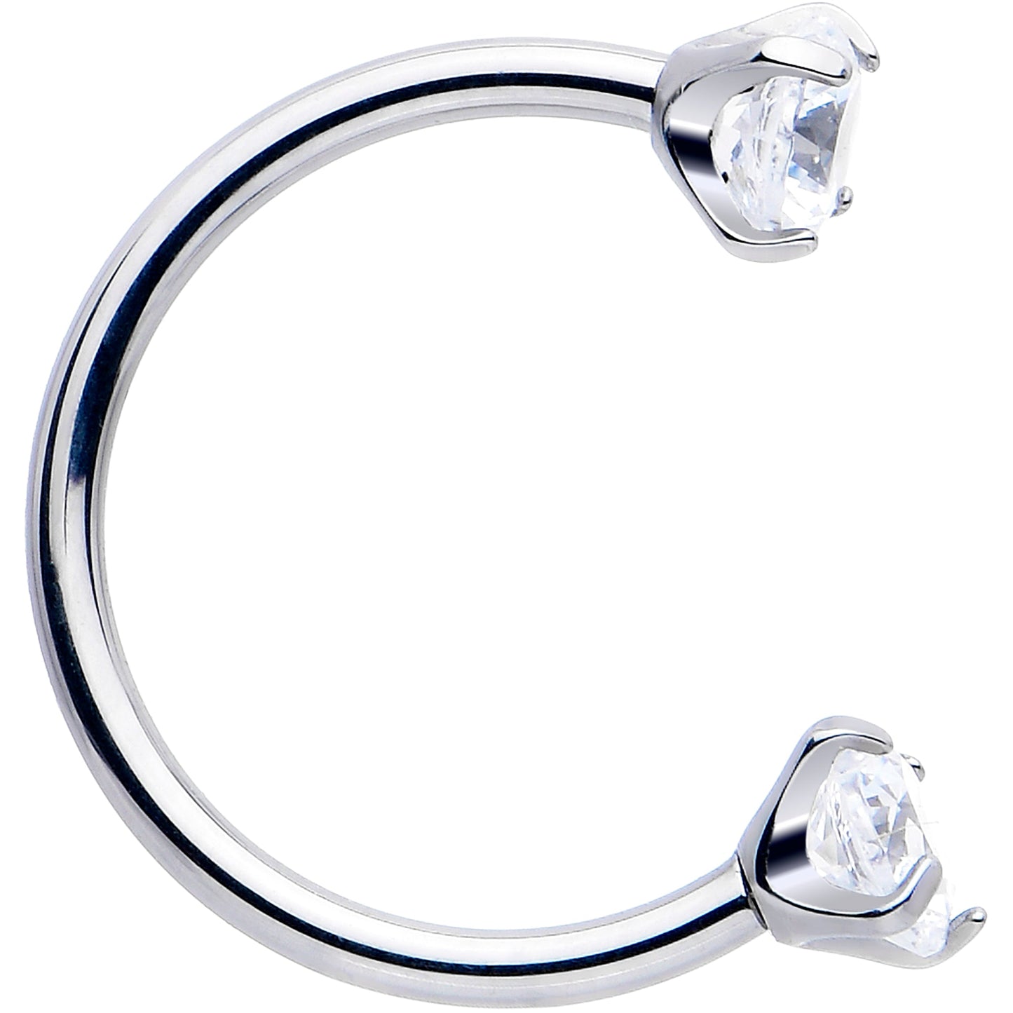 Double Gem Horseshoe Nose Ring Kit with Ball Grabber BodyCandy