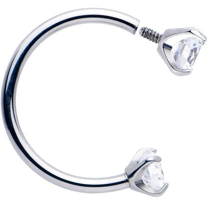 Double Gem Horseshoe Nose Ring Kit with Ball Grabber BodyCandy