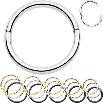 20G Implant Grade Titanium Half Closure Hinged Segment Ring BodyCandy