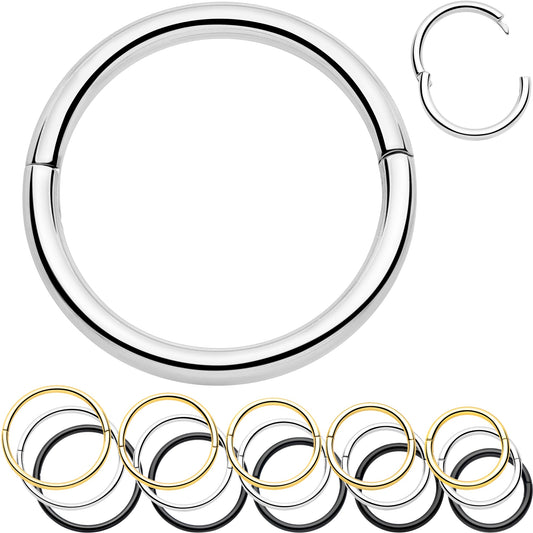 20G Implant Grade Titanium Half Closure Hinged Segment Ring BodyCandy