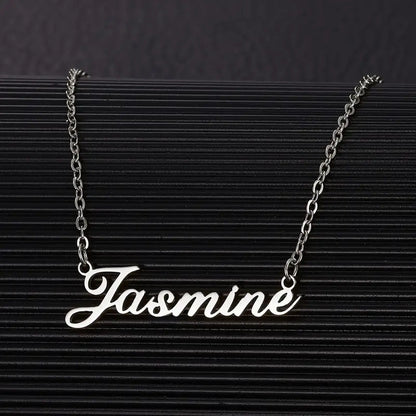 Name Real Gold Plated English Letters And Numbers Necklace
