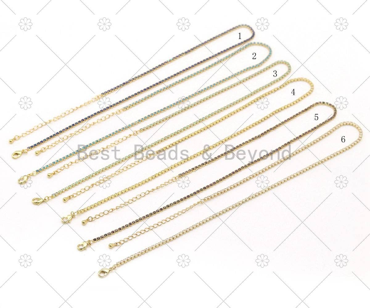 Dainty Thin Tennis Chain Necklace/Bracelet, sku#Y558