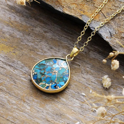 Turquoise Chain Pendant Necklace Bumpkin Ranchwear