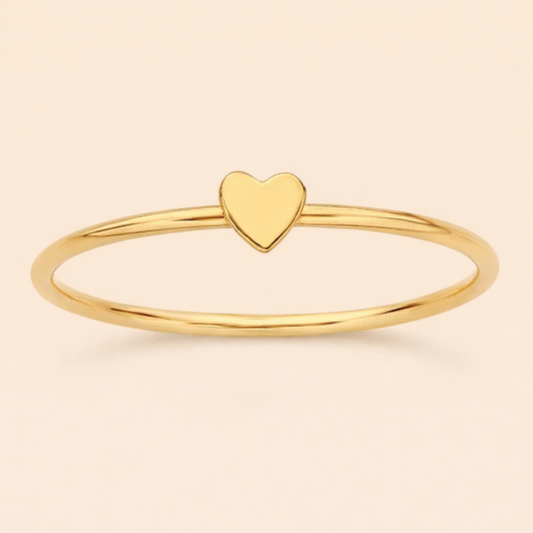 14K Gold Filled Love Heart Stacking Ring