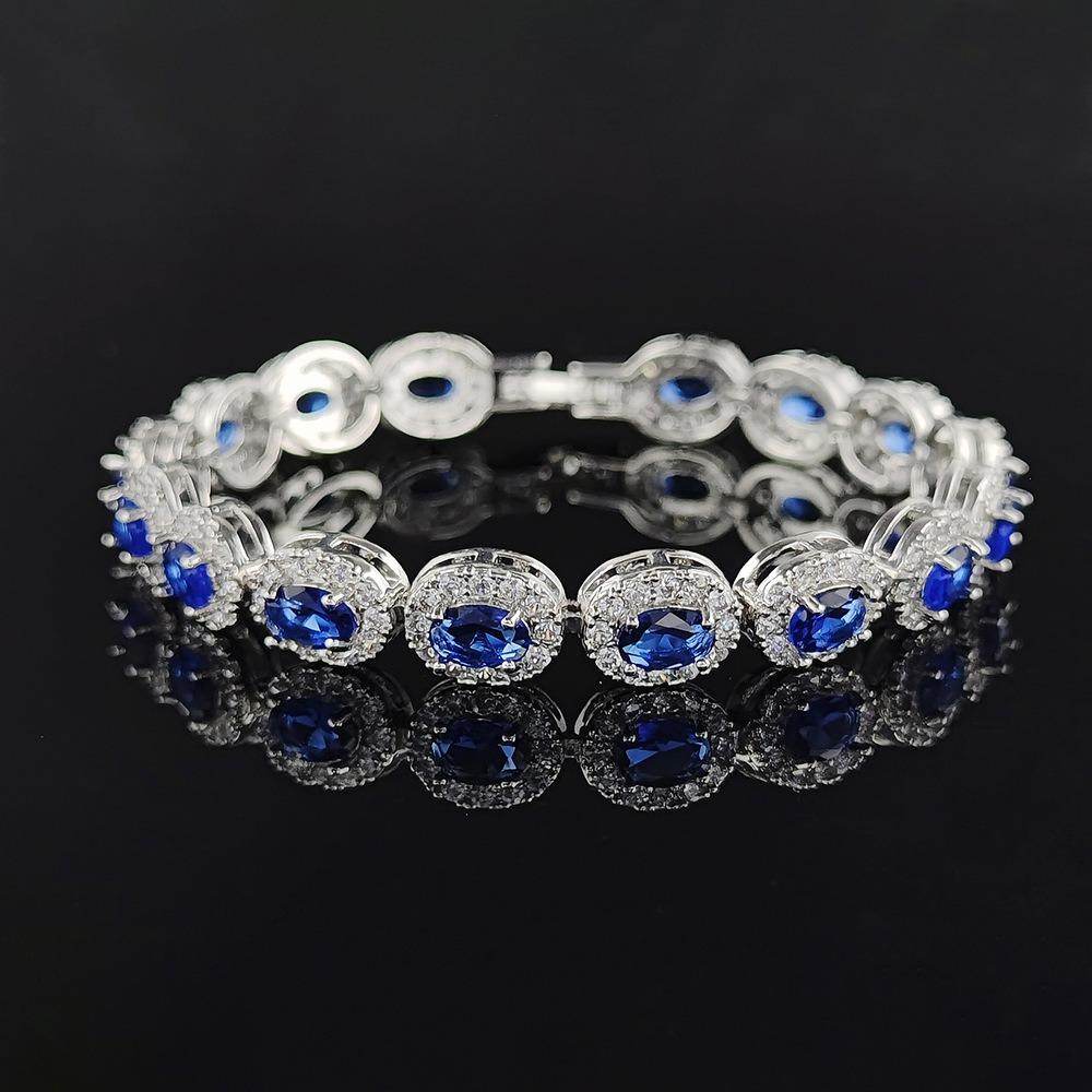 Colorful CZ Halo Tennis Chain Bracelet, Multicolor Gemstone Bridal Jewelry, Unique Pattern Gift for Her, Cubic Zirconia Bridesmaid Bracelet