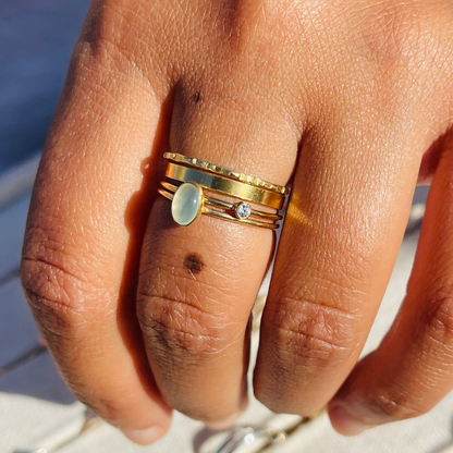 14k gold filled CLEAR CUBIC ZIRCONIA DIAMOND RING