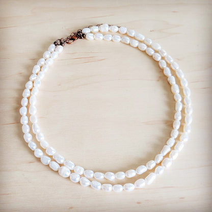 Genuine Freshwater Pearl Double Strand Necklace 263y
