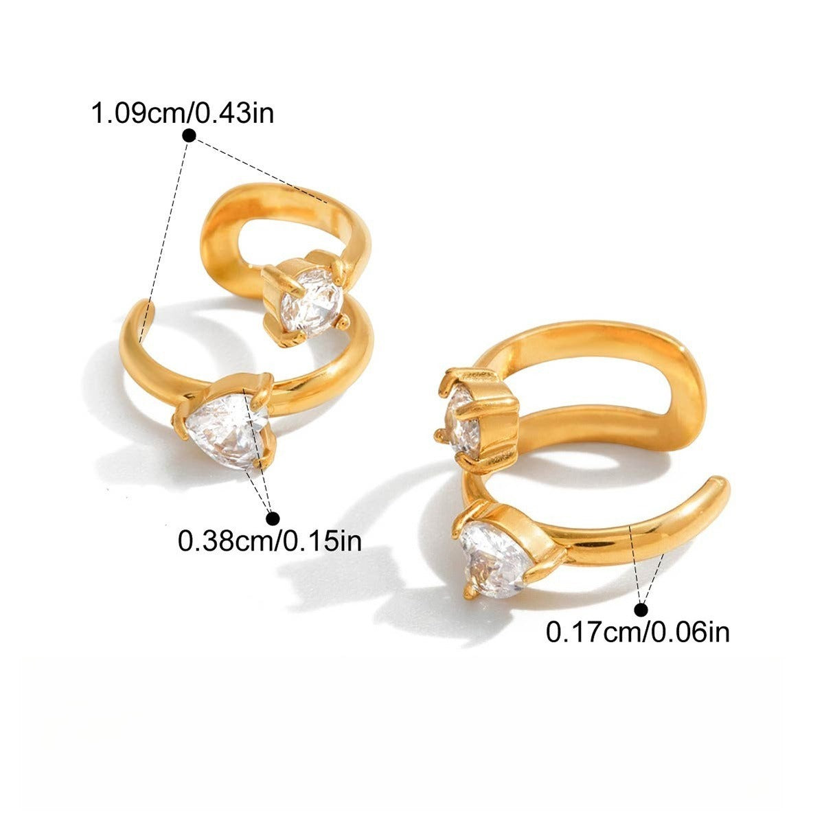18K gold lightweight luxury and high-end style teardrop earrings