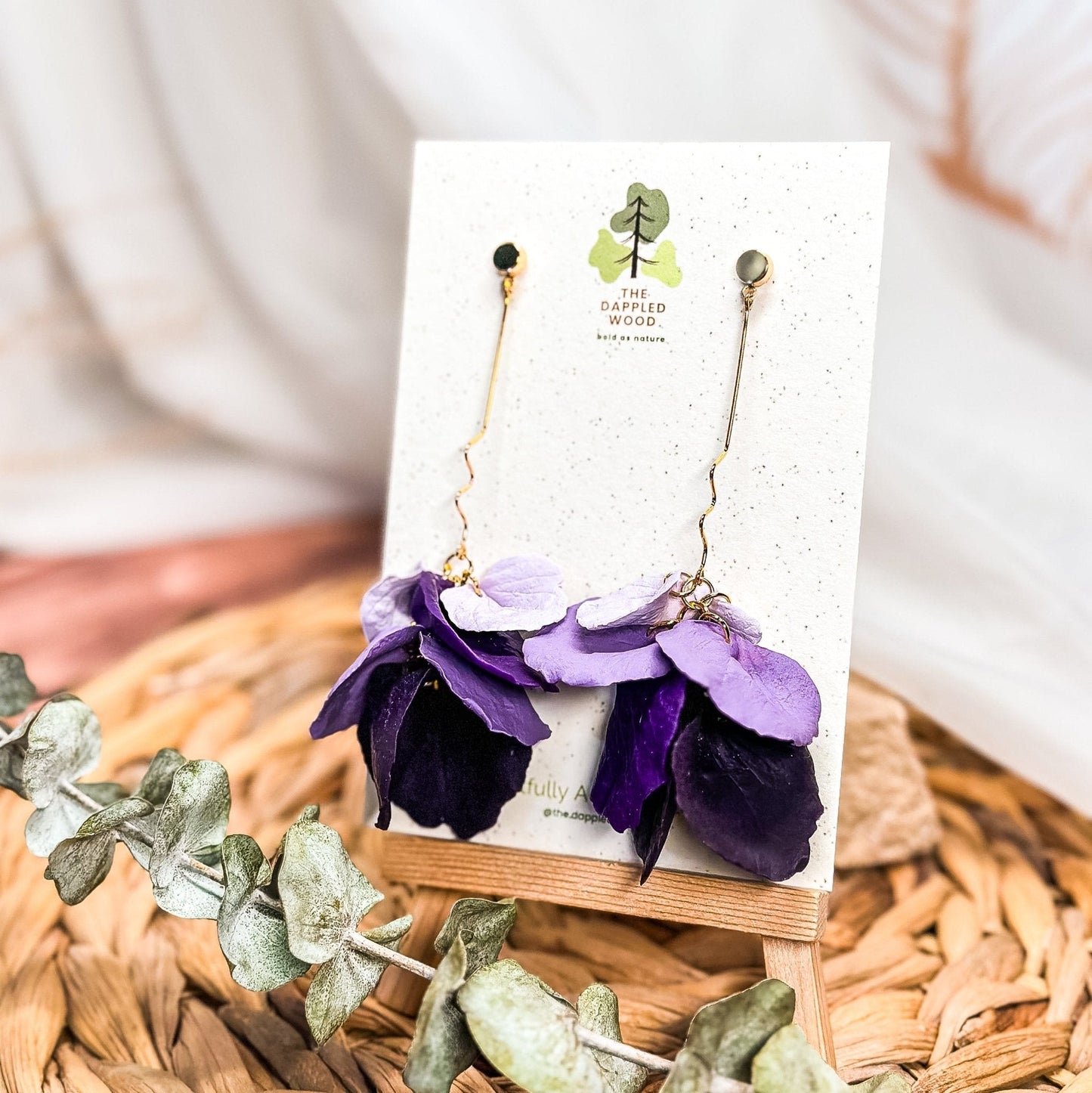 Delilah - Multi-Color Long Petal Drop Earrings