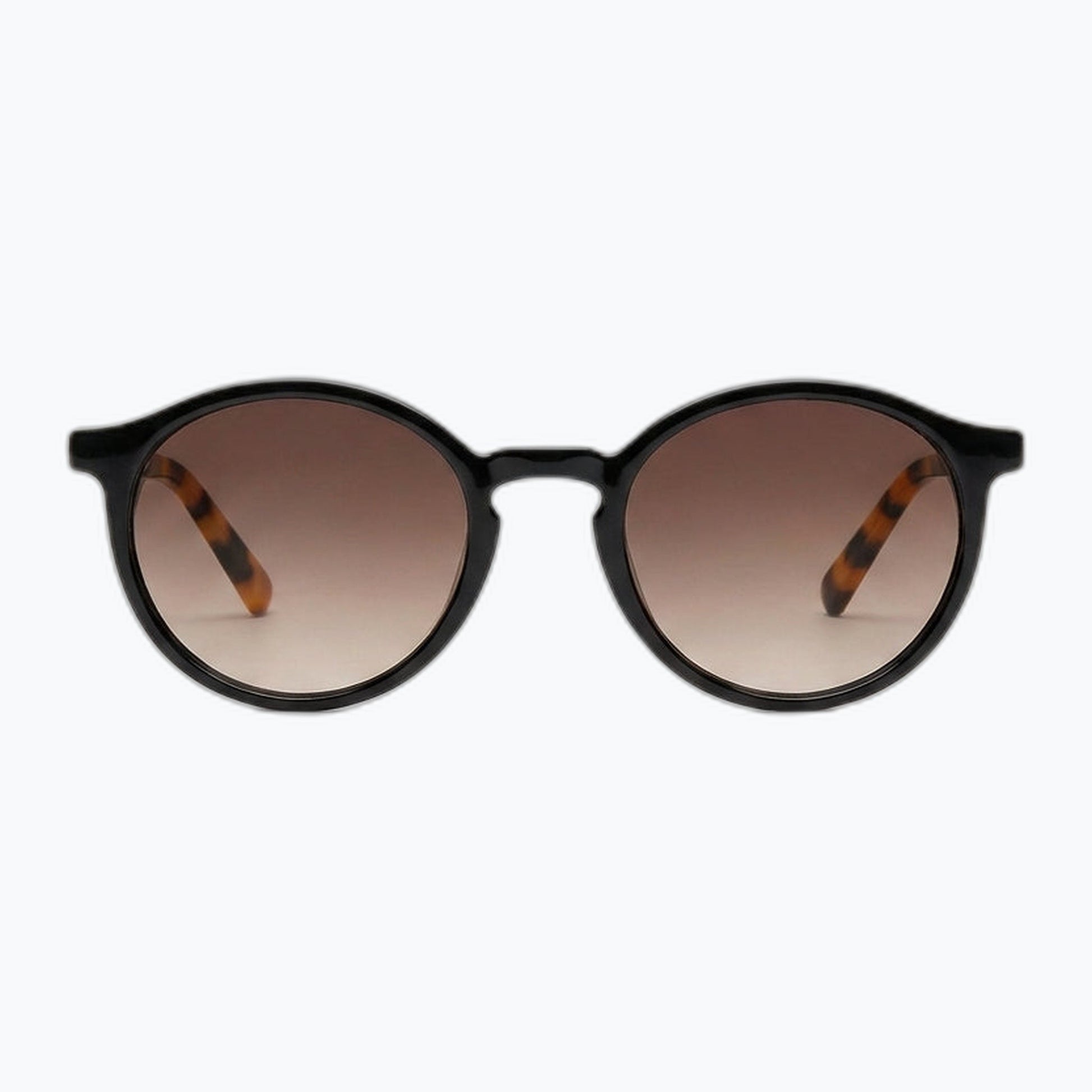 Lennon Vintage Round Sunglasses with Brown Frame and Gradient Lenses Jaxy Eyewear