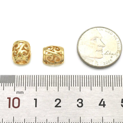 Gold Filled Drum Shape Spacer Beads, Sku#ZX125