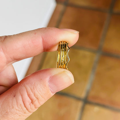 14k gold filled or sterling silver FULL STACKING RING SET