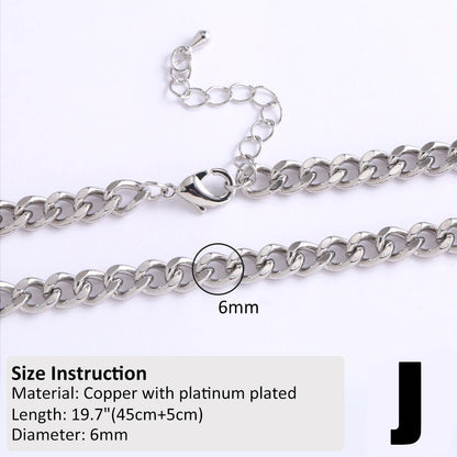 Copper-plated 18k Gold DIY Hip-hop All-match Chain Necklace