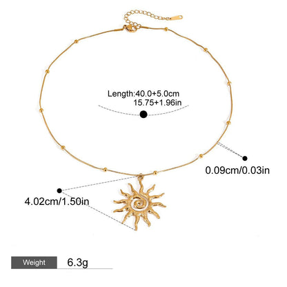 18K gold geometric shape with texture design high-end unique necklace
