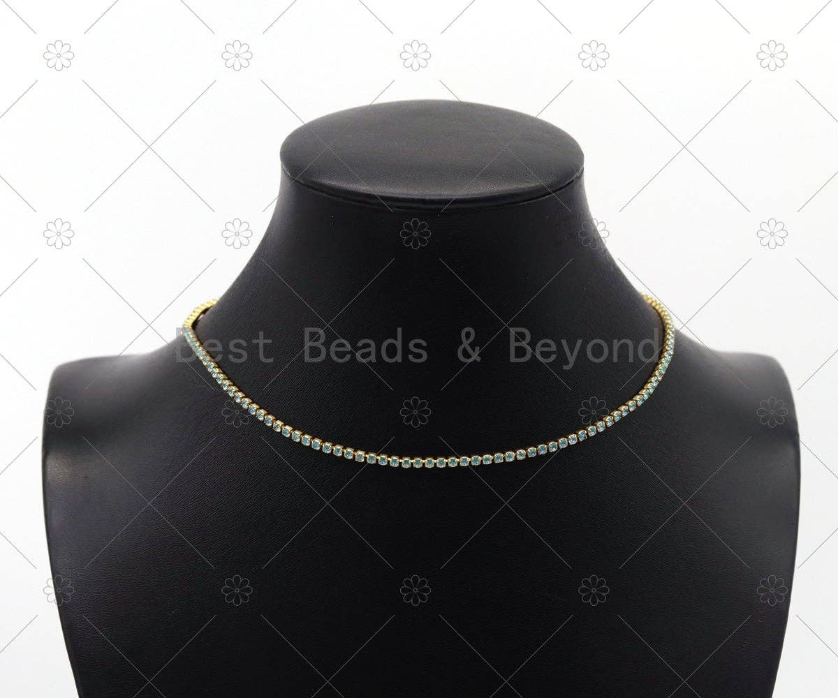 Dainty Thin Tennis Chain Necklace/Bracelet, sku#Y558