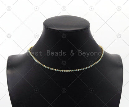 Dainty Thin Tennis Chain Necklace/Bracelet, sku#Y558