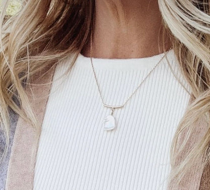 14k gold filled MARLEY PEARL NECKLACE