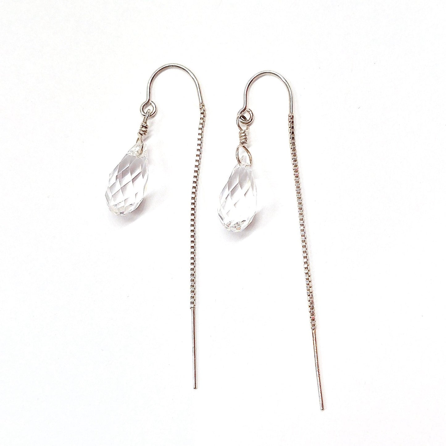 Swarovski Crystal Droplet Threader Earrings