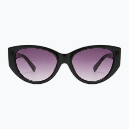 Velour Oversized Cat Eye Sunglasses Black Gradient Lenses Vintage Silhouette Jaxy Eyewear