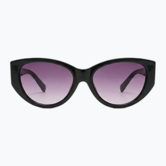 Velour Oversized Cat Eye Sunglasses Black Gradient Lenses Vintage Silhouette Jaxy Eyewear