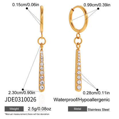 Titanium Steel Zircon Necklace Womens Jewelry Stainless Steel Earrings That Wont Fade