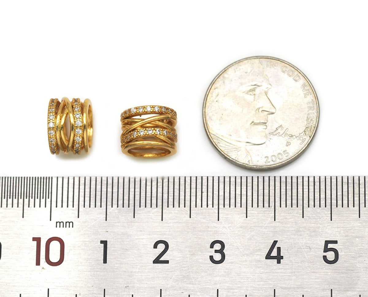 CZ Spacer Beads, Sku#Y621