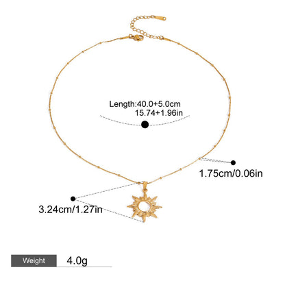 18K Gold Geometric Design Trendy Personality Necklace
