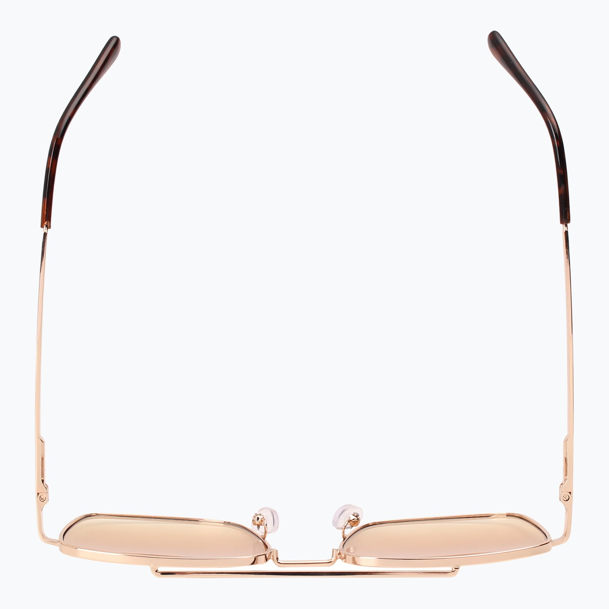 Drifter Metal Square Aviator Sunglasses Amber Gradient Lenses Jaxy Eyewear