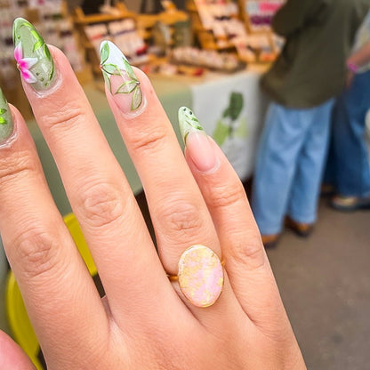 Gemma - Antiqued Faux Stone Rings