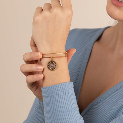 Evil Eye + Sodalite Charm Bangle ALEX AND ANI