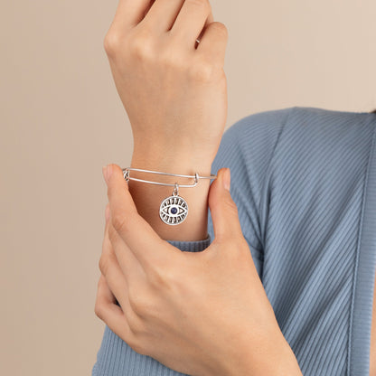 Evil Eye + Sodalite Charm Bangle ALEX AND ANI