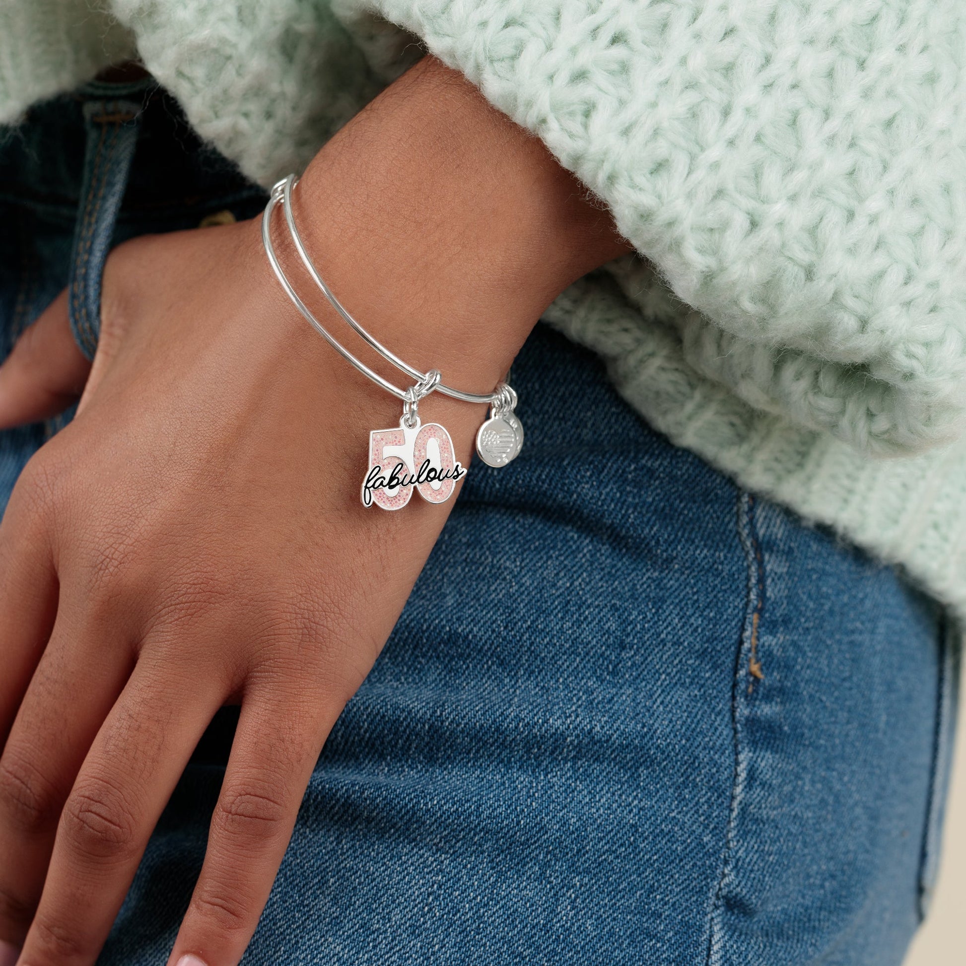 'Fabulous 50' Charm Bangle ALEX AND ANI