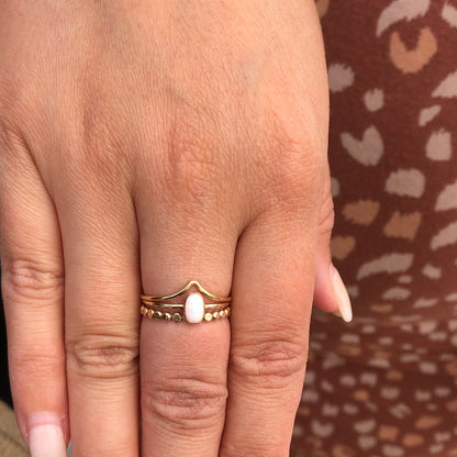 14k gold filled OPAL OVAL RING