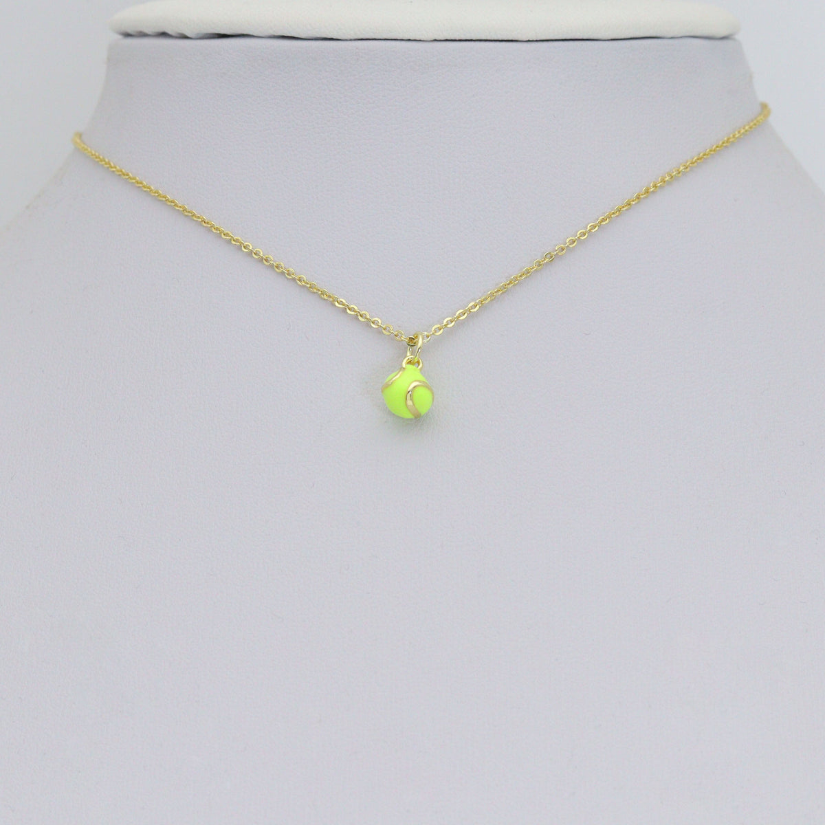 Gold Silver Tennis Ball Stud earrings, Sporty Tennis Ball Charms, Sku#A521