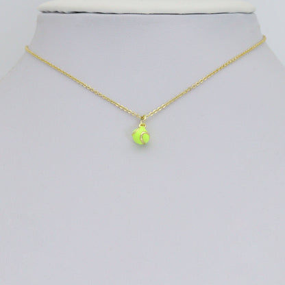 Gold Silver Tennis Ball Stud earrings, Sporty Tennis Ball Charms, Sku#A521