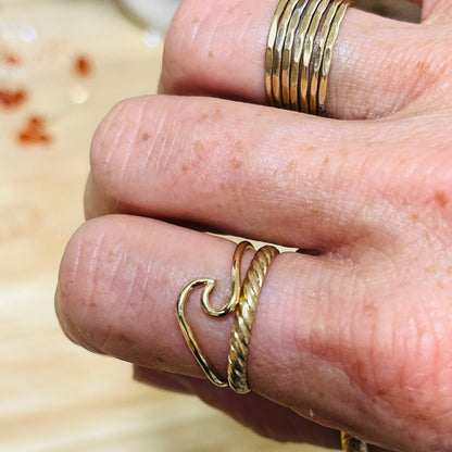 14K Gold filled OCEAN WAVE RING