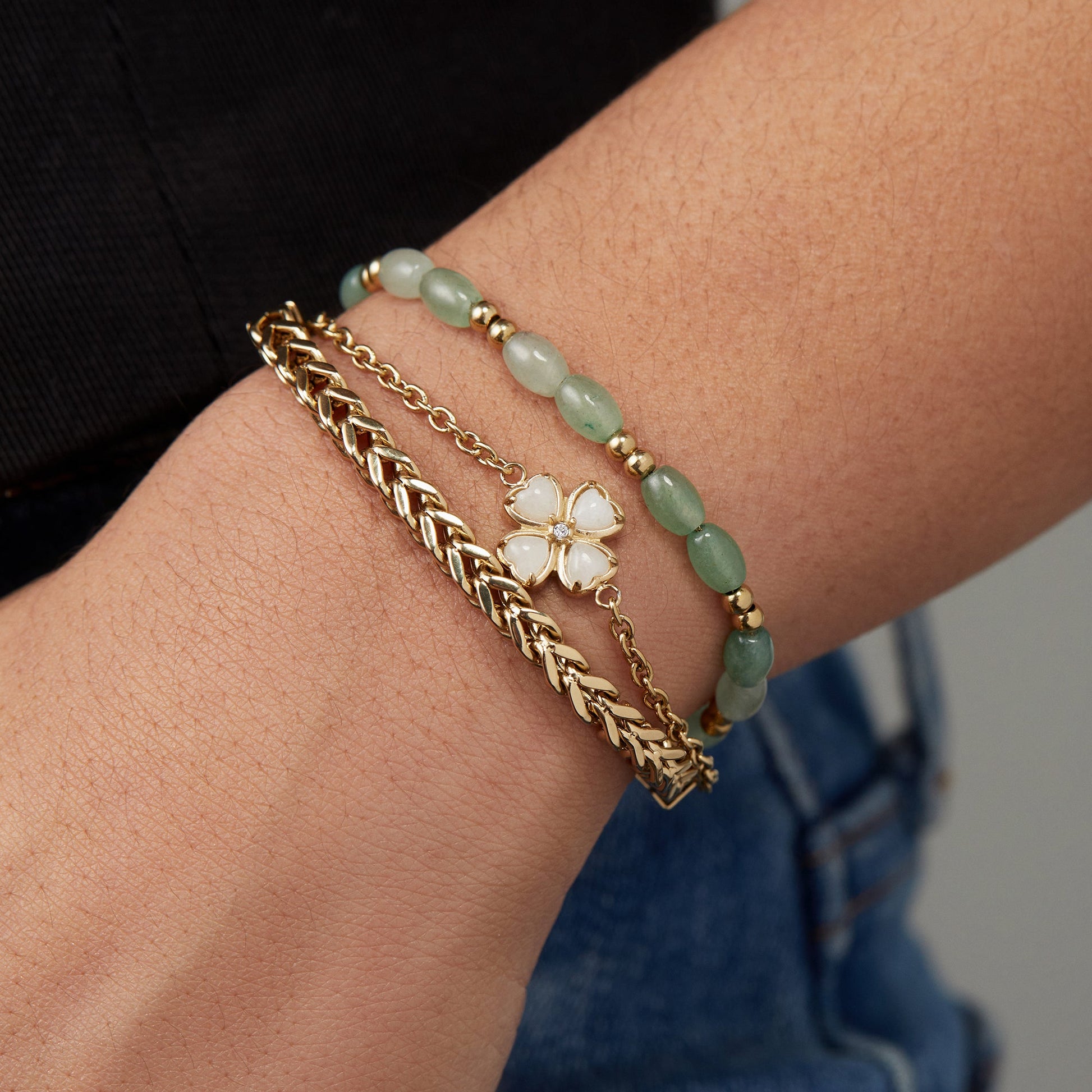 Four-Leaf Clover Stranded™ Bracelet Set ALEX AND ANI