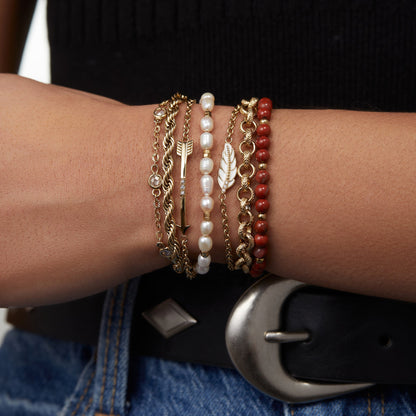 Crystal + Pearl Stranded™ Bracelet Set ALEX AND ANI