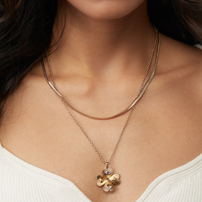Lucky Four Leaf Clover Adjustable Necklace ALEX AND ANI