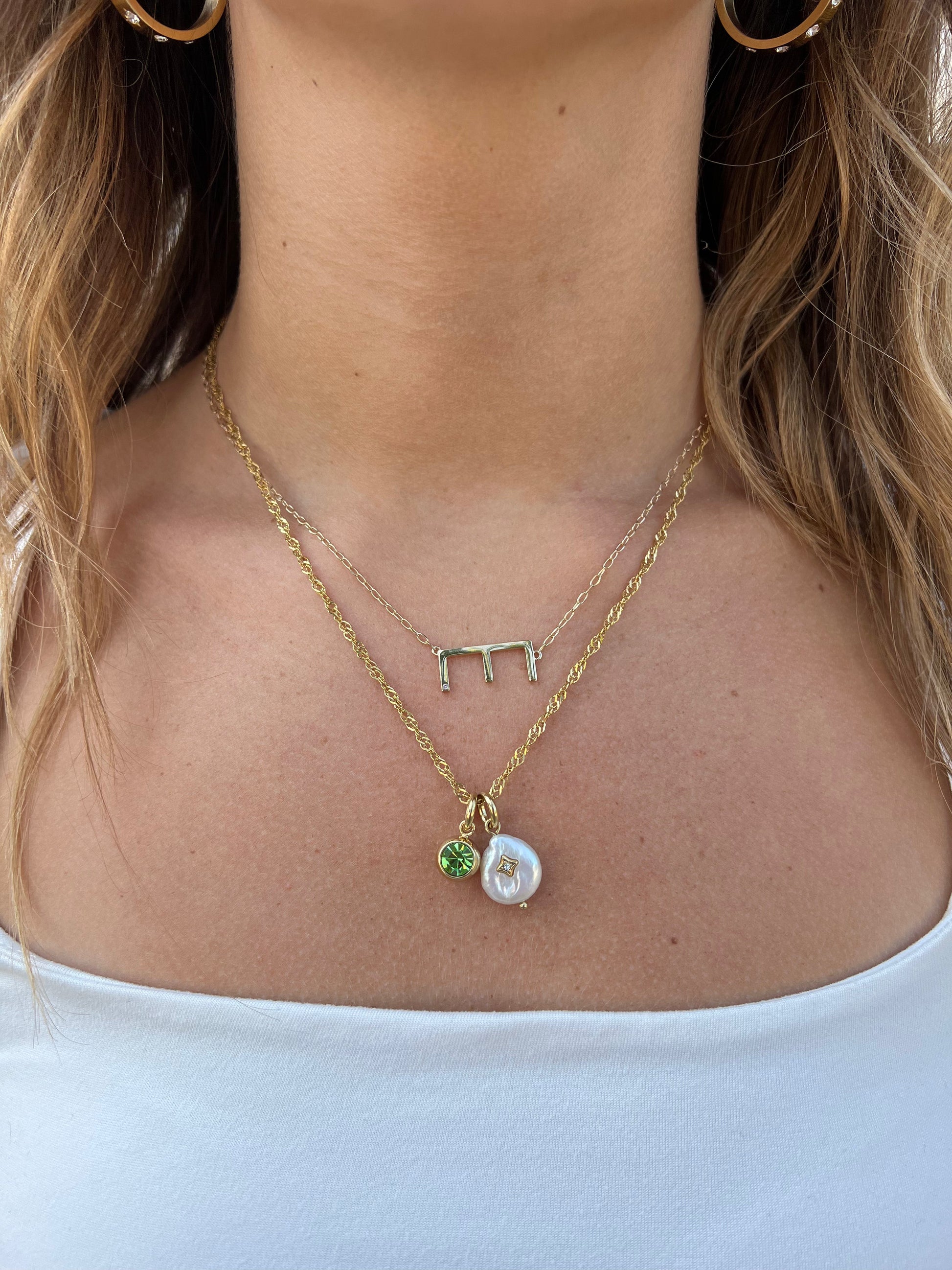 Initial E Precious Elongated Necklace ALEX AND ANI