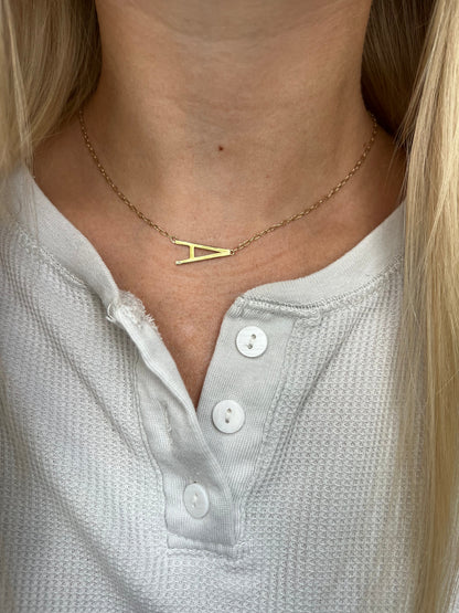 Initial A Precious Elongated Necklace ALEX AND ANI