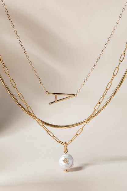 Initial A Precious Elongated Necklace ALEX AND ANI