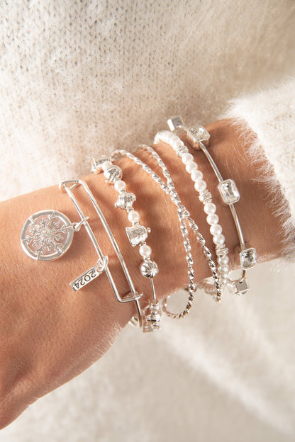 April Birthstone Emerald Cut Bangle ALEX AND ANI