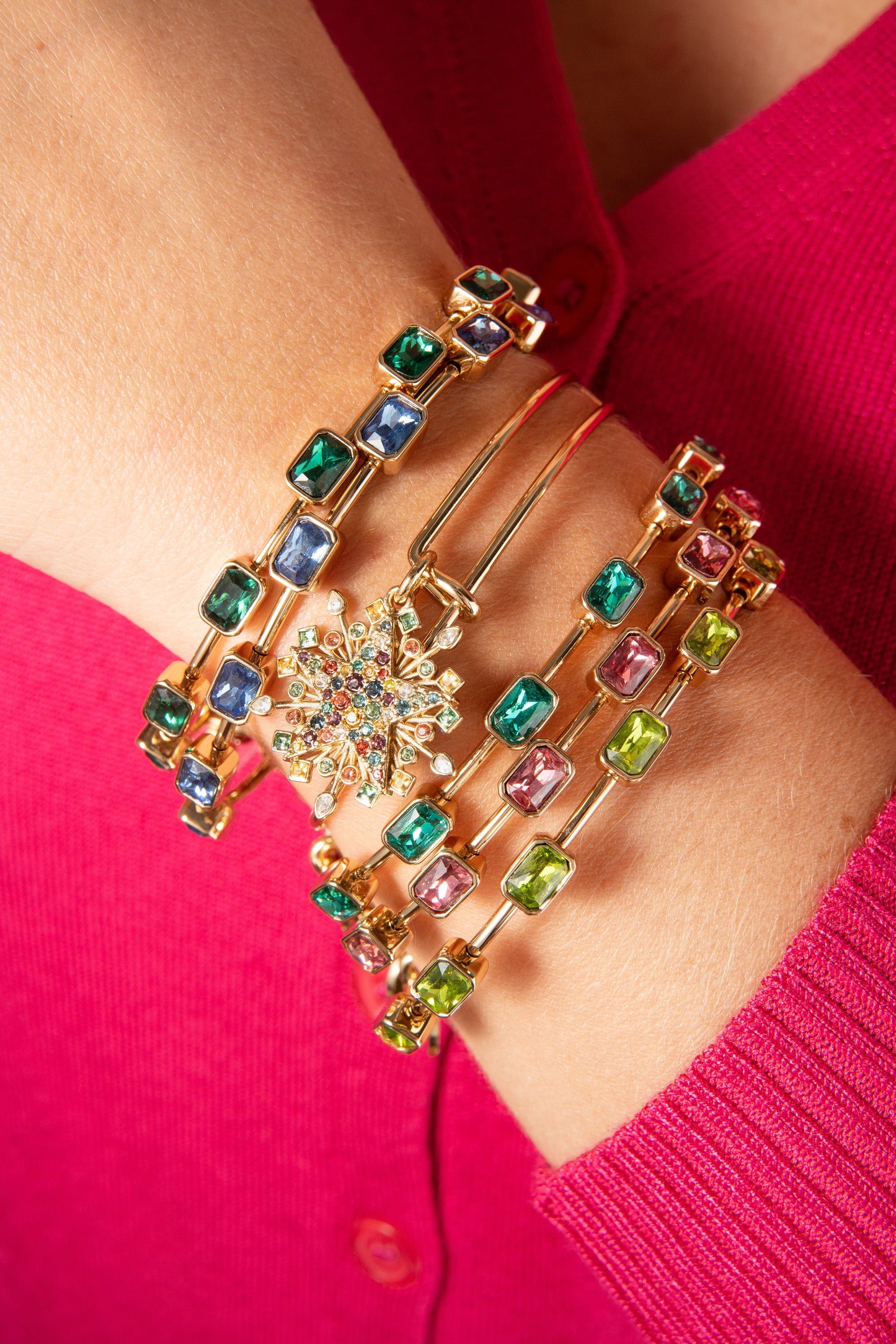 June Birthstone Emerald Cut Bangle ALEX AND ANI